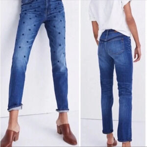 Madewell High Rise Slim Boyjean: Beaded Edition